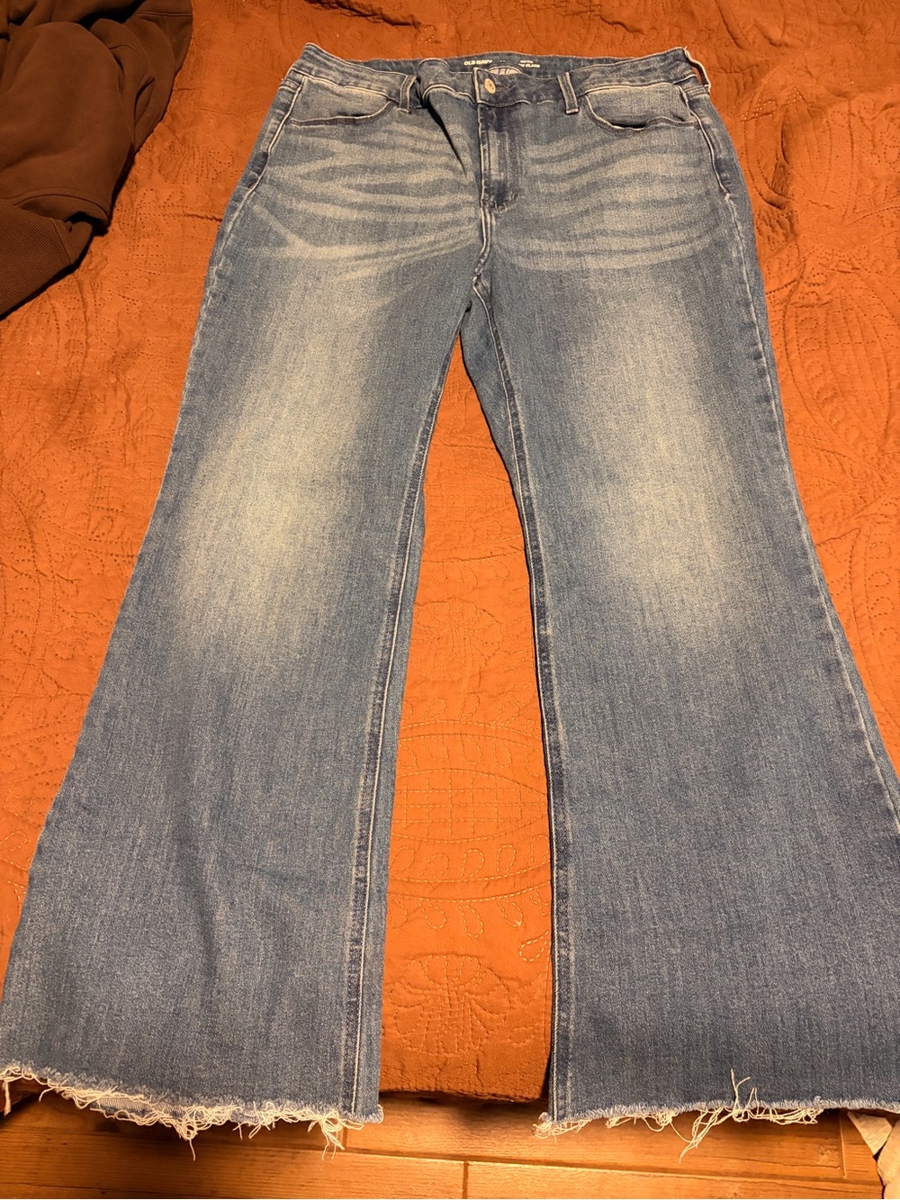 Old Navy Light Blue Boot Cut Jeans with Raw Hem